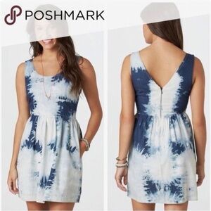 American Eagle Tie Dye Bleached Denim Dress